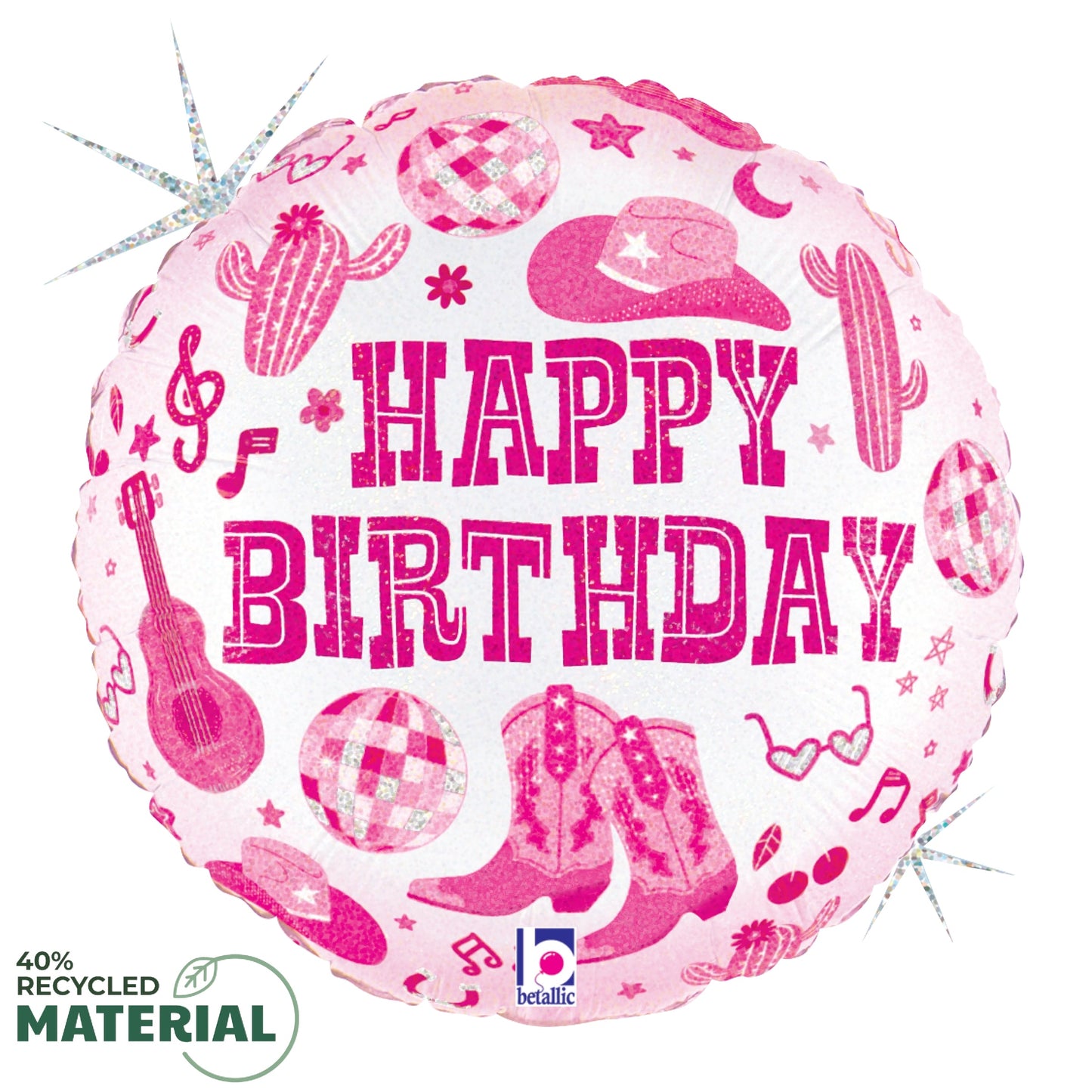 Betallic Holographic Birthday Balloon