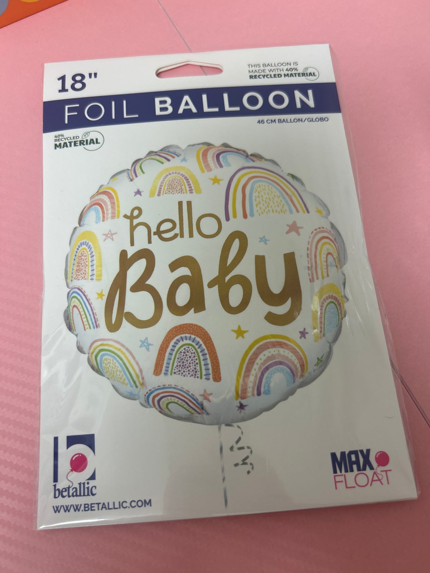Hello Baby Boho Foil Balloon