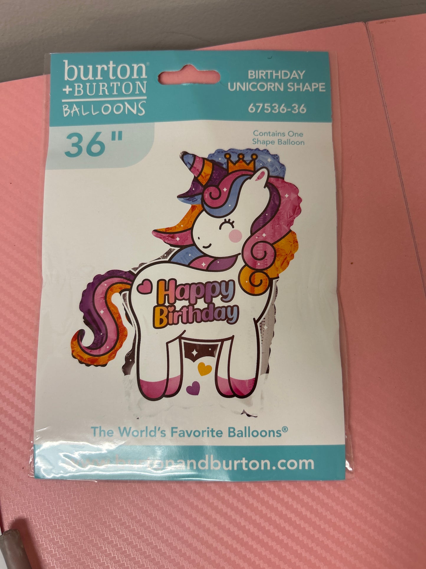 Burton Unicorn Birthday Balloon