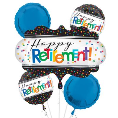Happy Retirement Foil Bouquet Balloons