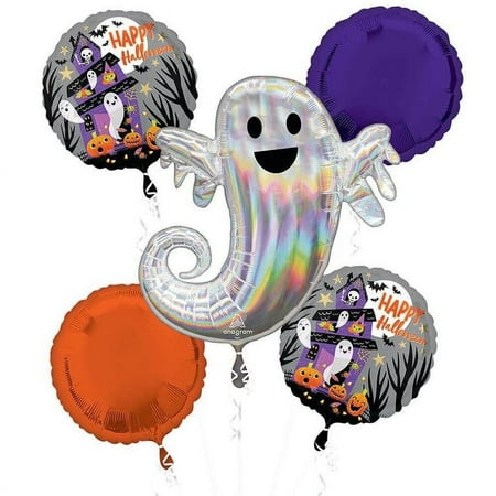 Anagram Halloween Haunted House Balloon Bouquet - 5 Pieces
