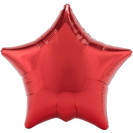 Red Metallic Star 18" Foil Balloon