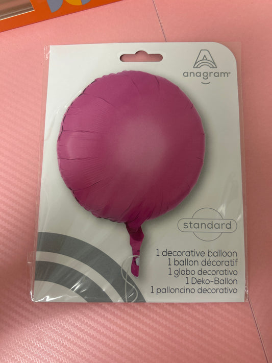 Pink Decorative Round Foil Balloon