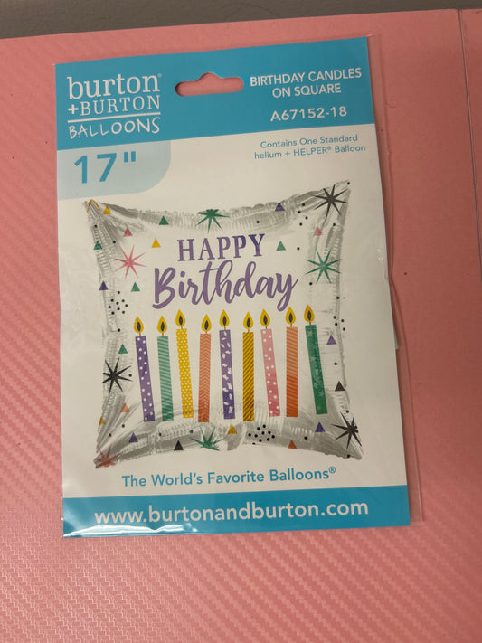 Burton + Burton Birthday Candle Balloon